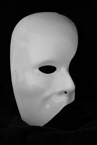 Faceless White Horror Costume Theatrical Mask — Foto Stock