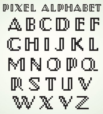 piksel alfabesi