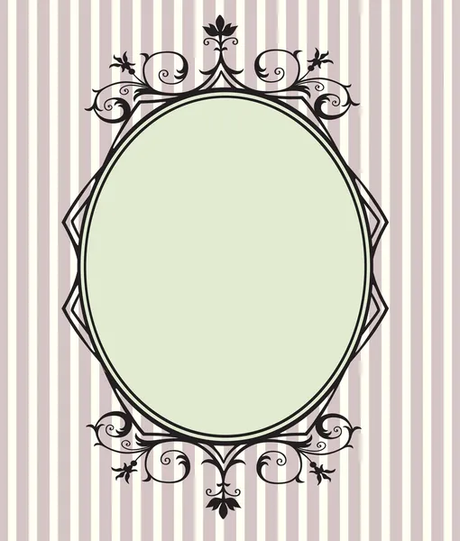 Black Floral Frame — Stock Vector