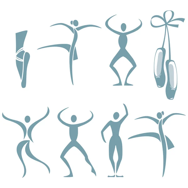 Poses de danse — Image vectorielle