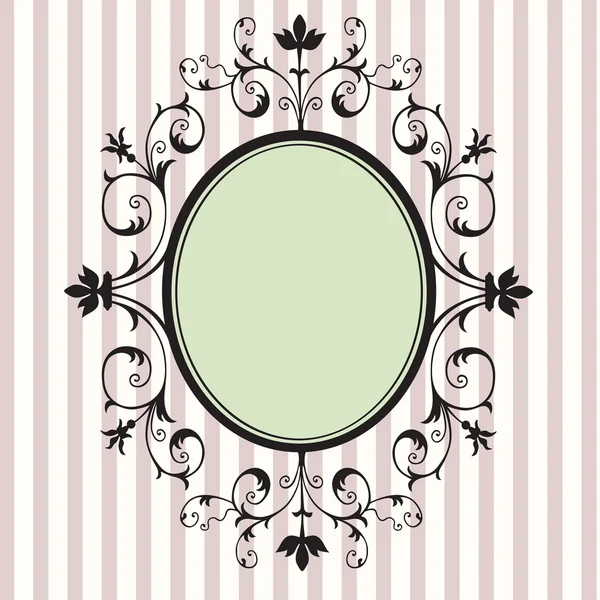 Black floral frame — Stock Vector