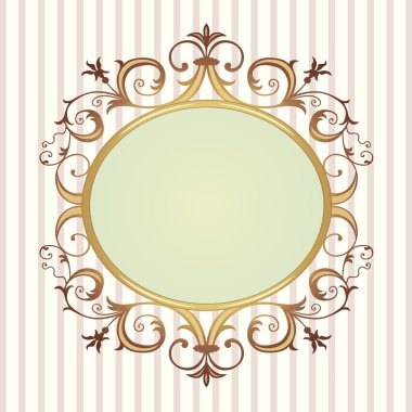 Altın çerçeve çiçek