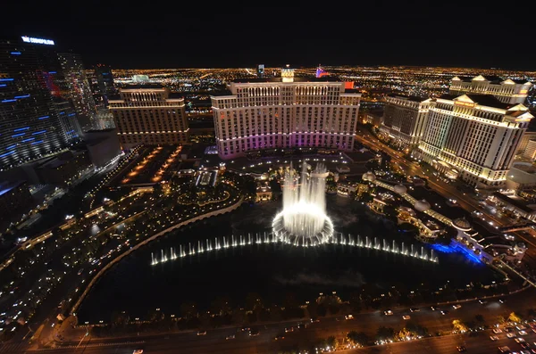 Skyline de Las Vegas de noche Imagen de archivo