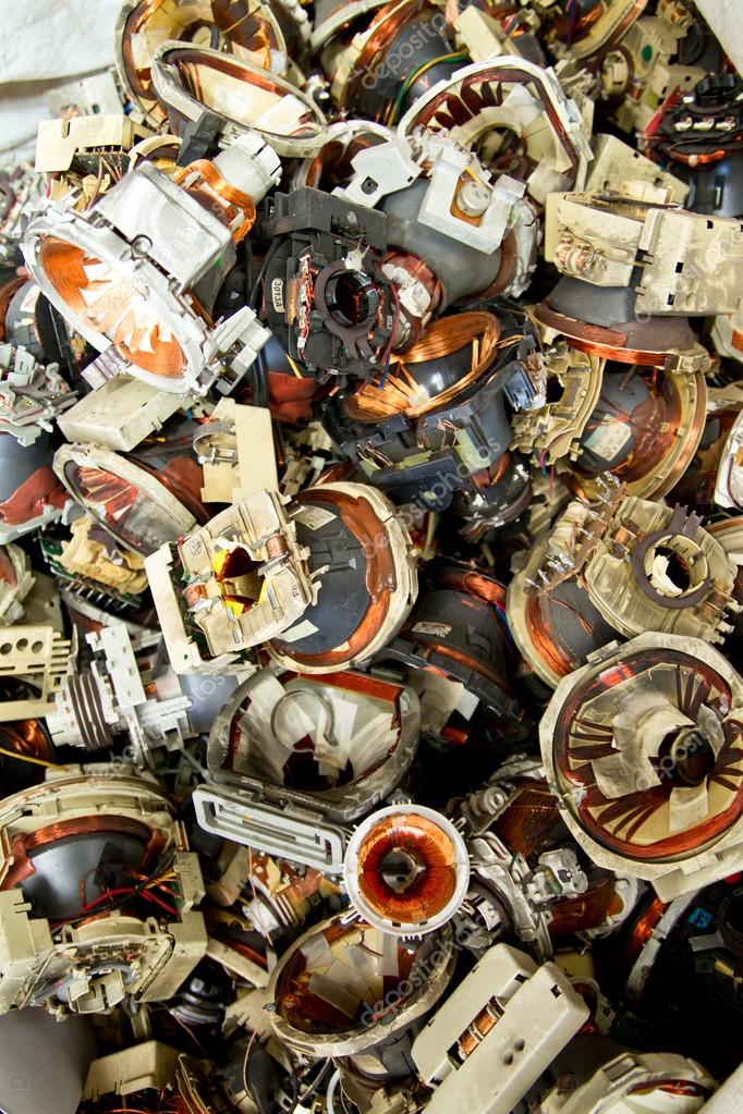 Television components ewaste for recycling Stock Photo by ©pxhidalgo
