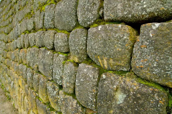 Steinmauer in antiken Ruinen, ecuador ingapirca — Stockfoto