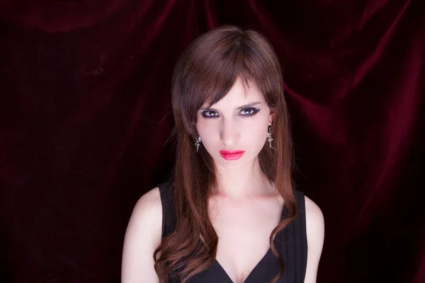 Portrait of an attractive steam goth girl — Stockfoto