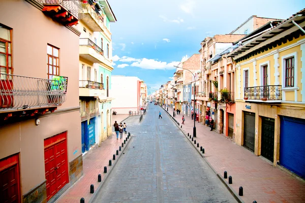 Streets of Cuenca Ecuador during the festivities — Stock Photo, Image