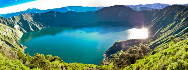 Quilotoa, Ecuador fenséges vulkán-tó — Stock Fotó