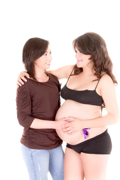 Pregnant couple of women — Stock Photo, Image