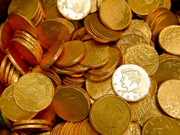Background with gold coins — Stock Photo, Image