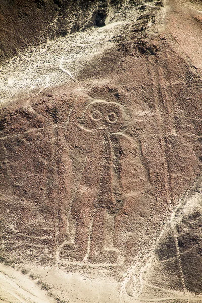 Planině Nazca, peru. astronaut — Stock fotografie