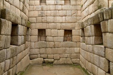 Sacred doorway the lost city of Machu Picchu, Peru clipart