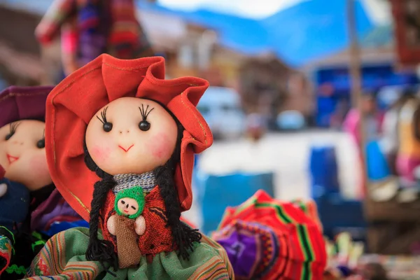 El mercado tradicional de Pisac, Perú — Foto de Stock