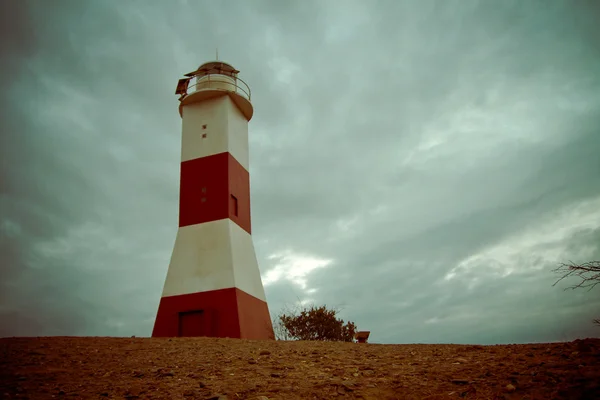 Stormy sky over lighthouse — Stock Photo, Image