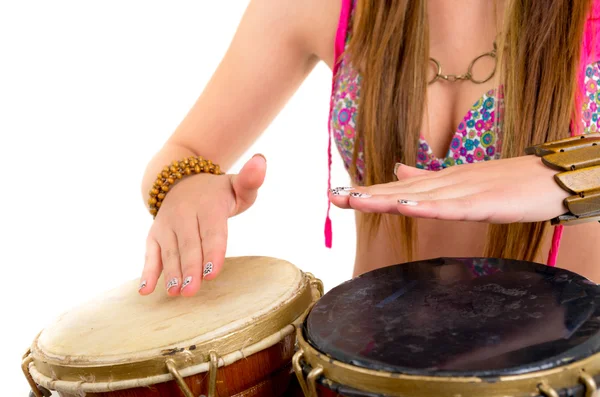 Playing the drum — Stock Photo, Image