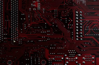 Elektronik devre kartına yakın çekim