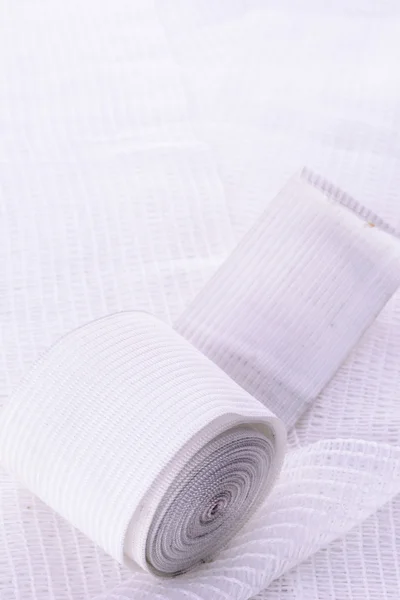 Medical gauze on white — Stock Photo, Image