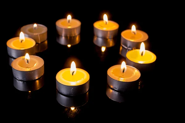 Small candles in a circle — Stock Photo, Image