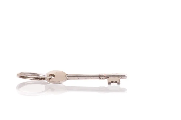 Old key on white background. — Stock Photo, Image