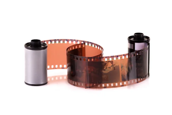 Imagem de perto de uma tira de filme negativo de 35 mm — Fotografia de Stock