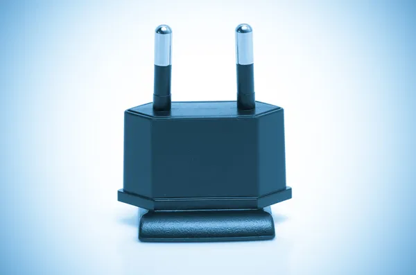 Primo piano della versione Power Plug Europe. Tono blu — Foto Stock