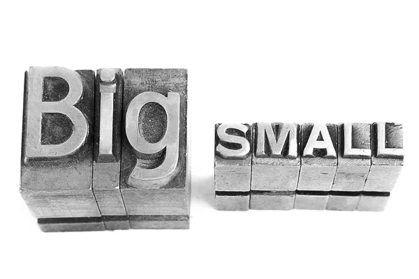 Retro Big and Small sign. — Stock Photo, Image