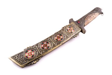 beyaz izole küçük vintage kılıç