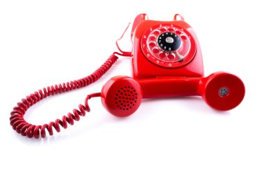Vintage kırmızı telefon