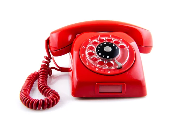 Vintage röd telefon — Stockfoto