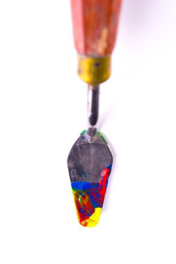 sanatsal ekipman: boya, spatula