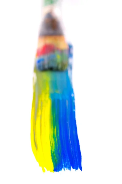 Pintura pincel multicolor — Fotografia de Stock