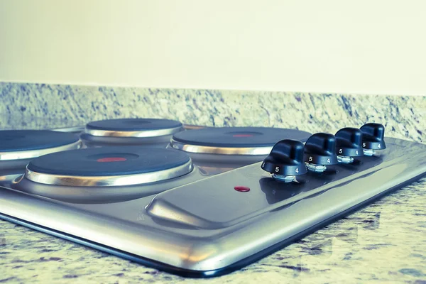 Four electric elements on a stove — Stock Photo, Image