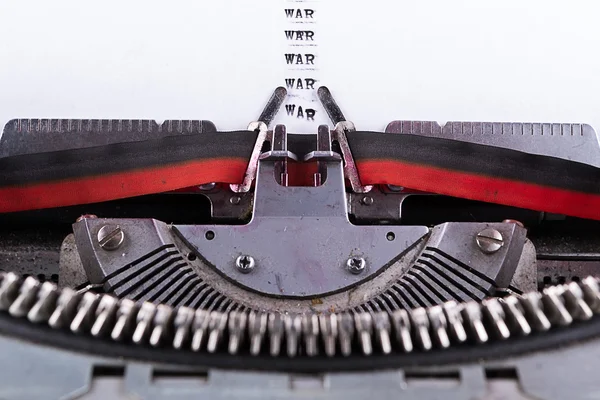 Concept about War written on an old typewriter . — Stock Photo, Image