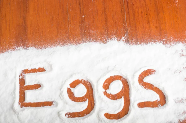 Znak jaj, mąki artwor — Zdjęcie stockowe