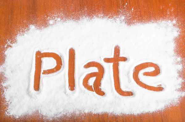 Plate sign, Flour Artwor — Stock Photo, Image