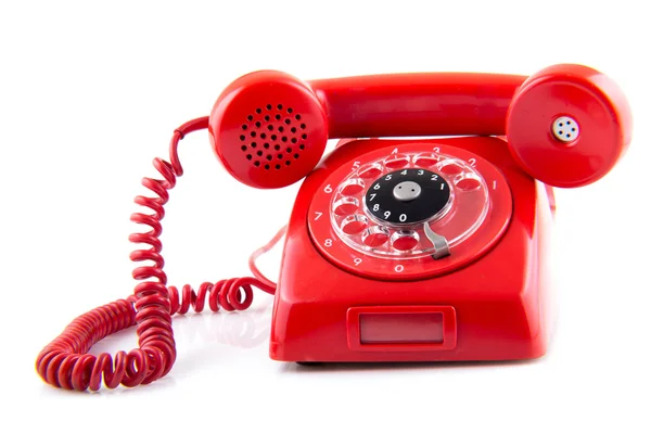 Vintage telefono rosso — Foto Stock