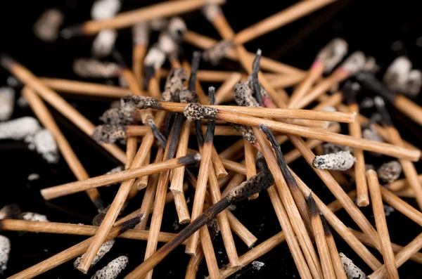 Group of burned matches — Stock Photo, Image