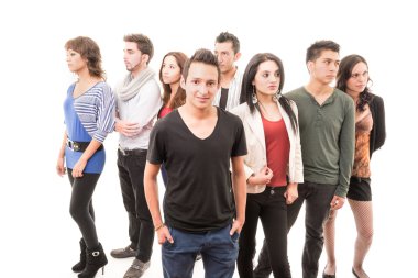 Grup hipanic Teen. izole.