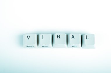 viral word bilgisayar düğmeleri ile yazılı