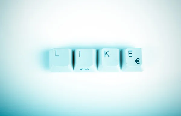 Like word written with computer buttons — Stock Photo, Image