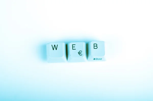Web-Wort mit Computer-Tasten geschrieben — Stockfoto