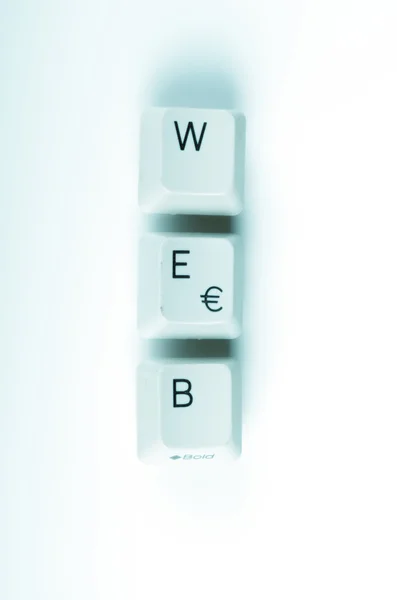 Web-Wort mit Computer-Tasten geschrieben — Stockfoto