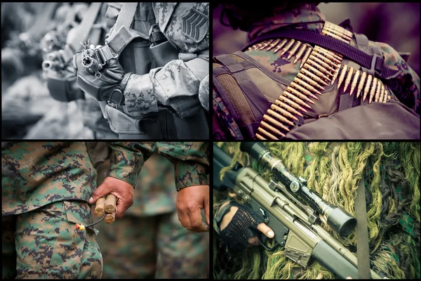 Armén pistoler och gevär som — Stockfoto