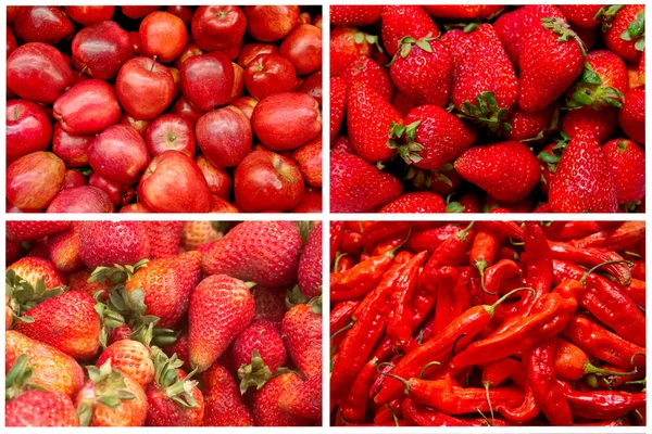 Frutta e verdura rossa — Foto Stock