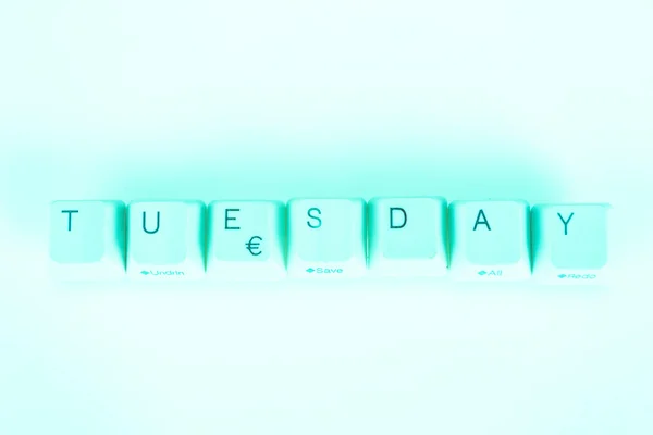 Tuesday word written with computer buttons — Stock Photo, Image