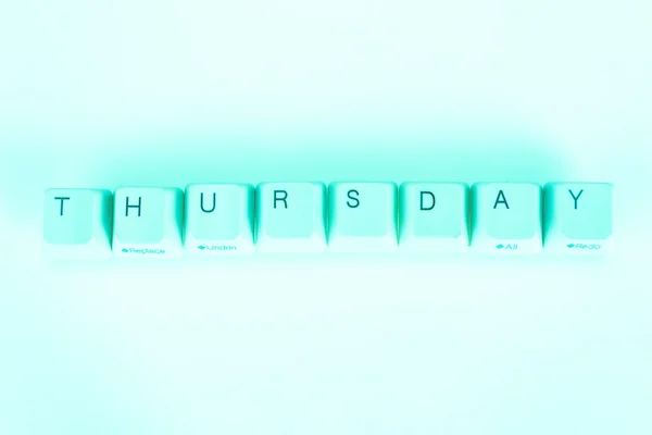 Thursday word written with computer buttons — Stock Photo, Image