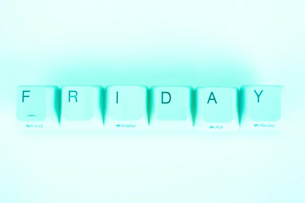 Friday word written with computer buttons — Stock Photo, Image