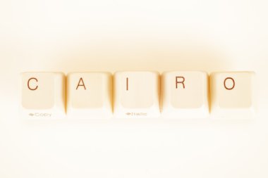 Kahire word bilgisayar düğmeleri ile yazılı