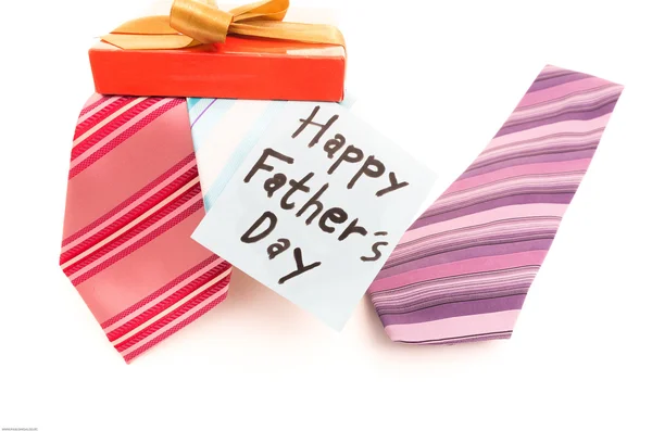 Tag feliz Dia dos Pais com gravatas — Fotografia de Stock