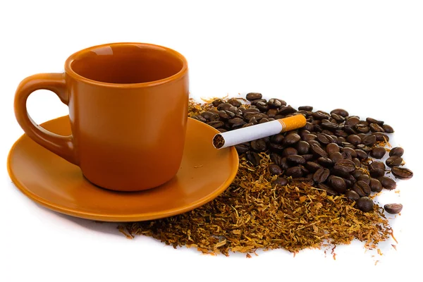 Café e cigarros — Fotografia de Stock